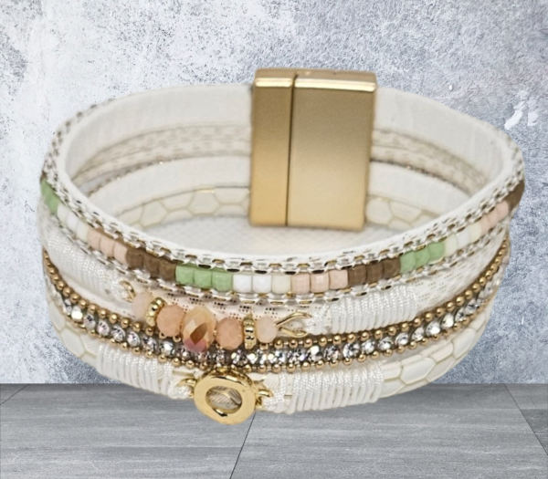 CHARM LEATHER BRACELET