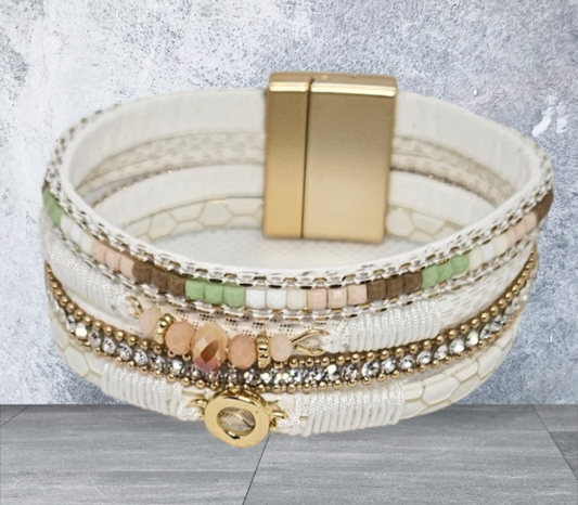 CHARM LEATHER BRACELET