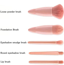 Load image into Gallery viewer, 5PCS MINI MAKEUP BRUSH SET WITH MIRROR
